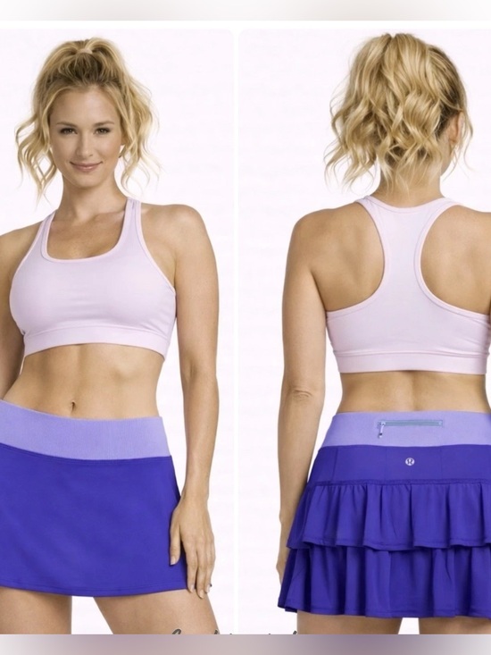 lululemon athletica Other - Lululemon Run Pace Setter Skirt in Bruised Berry / Wee Stripe size 10